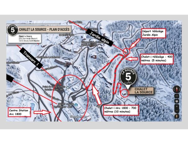 Télésiège et centre station à pied